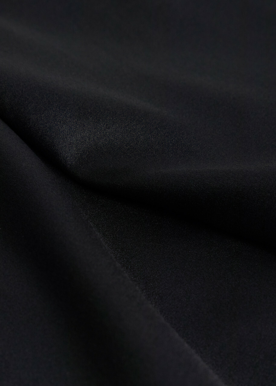 Staud Phare Draped Stretch-silk Maxi Dress Black