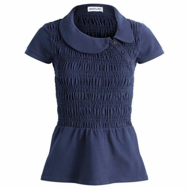 Photo: Peachy Den Women's Ferdinand Polo Jersey Shirt Presented by END. in Midnight