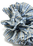 Damson Madder Garter Checked Cotton Scrunchie - Multicoloured - One Size