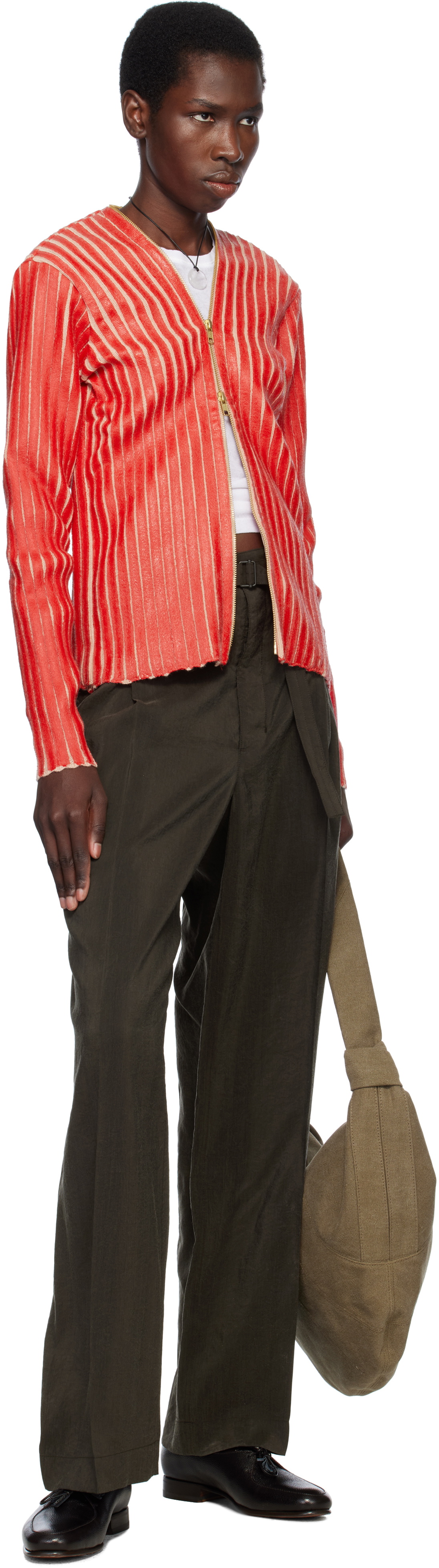 Stanley Raffington Red & Pink Plated Knit Jacket