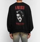 AMIRI - Printed Fleece-Back Cotton-Jersey Sweatshirt - Black