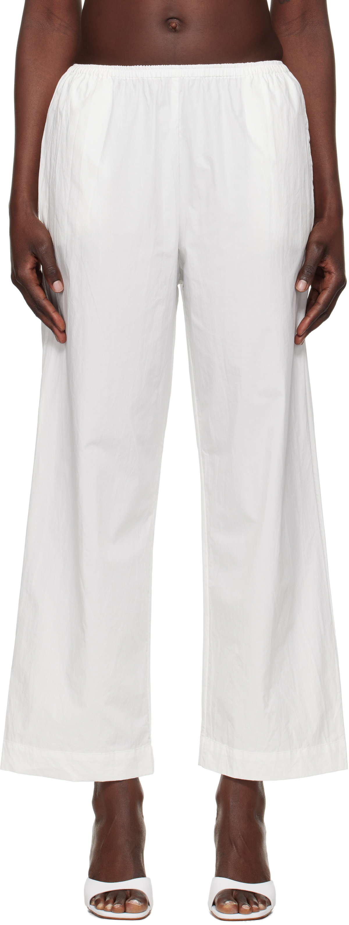 Deiji Studios White Ease Trousers