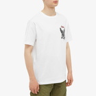 Maharishi Men's Maha Eagle vs Snake Embroided T-Shirt in White