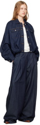 Dries Van Noten Blue Round Denim Jacket
