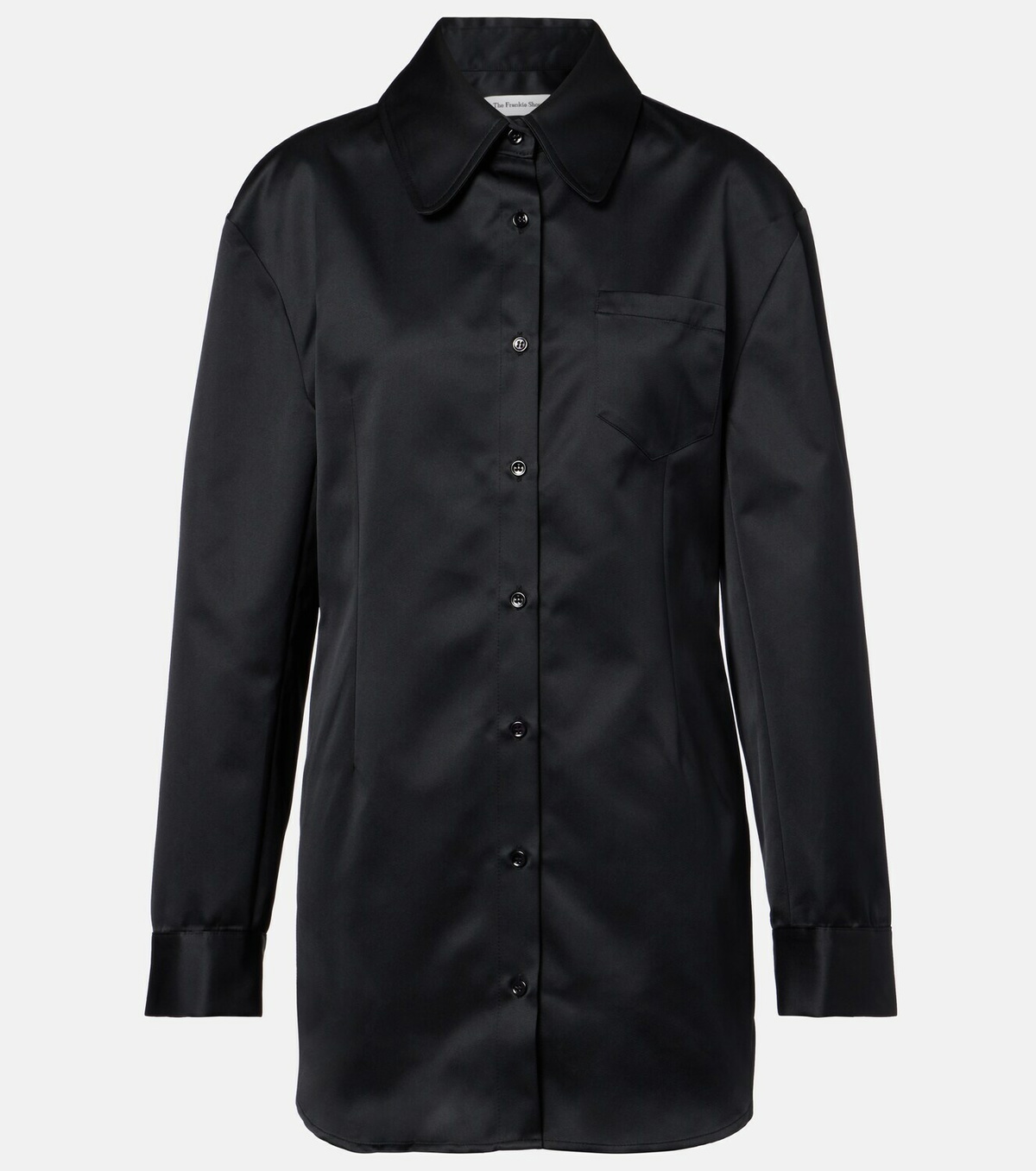 The Frankie Shop Akita satin shirt dress