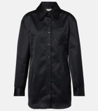 The Frankie Shop Akita satin shirt dress