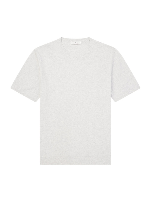Photo: Mr P. - Organic Cotton and Cashmere-Blend T-Shirt - White