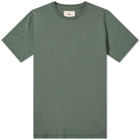 Folk Men's Contrast Sleeve T-Shirt in Dark Olive