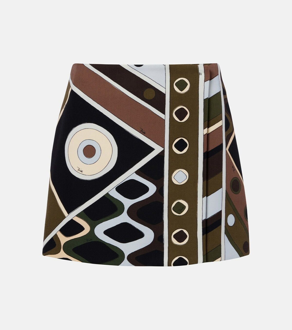 Pucci Vivara virgin wool canvas wrap skirt