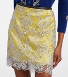 Jacques Wei Embellished lace miniskirt
