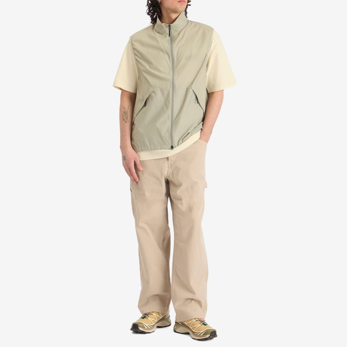 Manastash Men's Washed Color Painter Pant in Light Grey