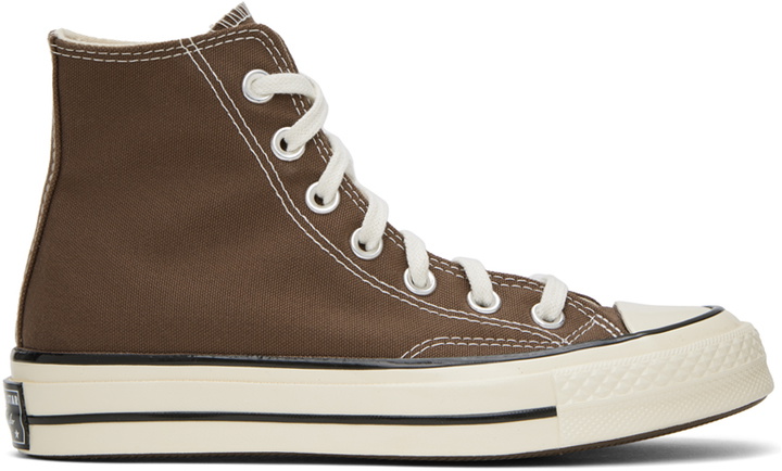 Photo: Converse Brown Chuck 70 Hi Sneakers