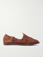 Yuketen - Alejandro Woven Suede Huarache Sandals - Brown