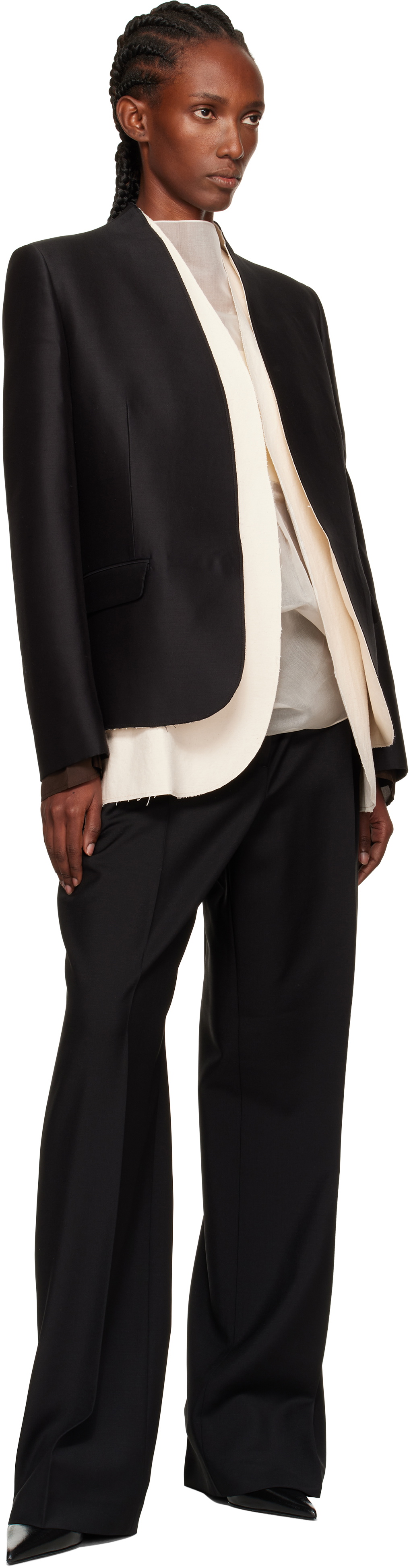 GIA STUDIOS Black & Off-White Tulip Blazer