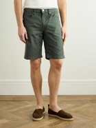 Incotex - Blue Division Straight-Leg Denim Shorts - Green