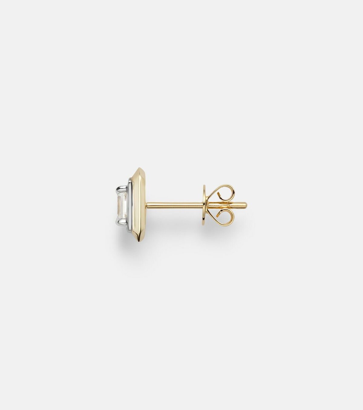 Rainbow K 9kt gold single earring with diamond