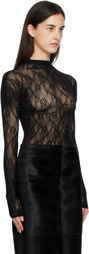 Swedish Stockings Black Nova Lace Top
