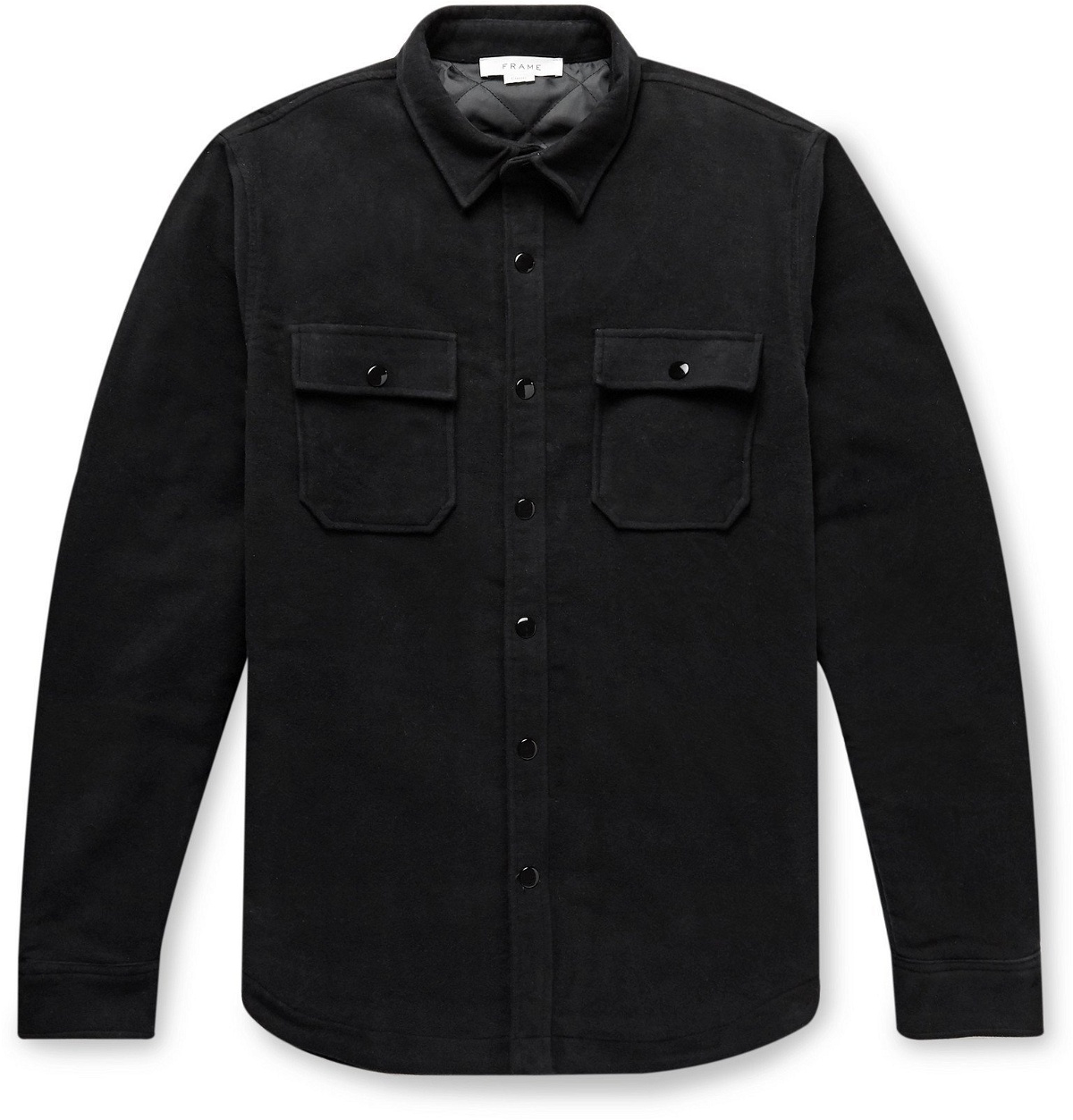 FRAME - Cotton-Moleskin Shirt Jacket - Black Frame Denim