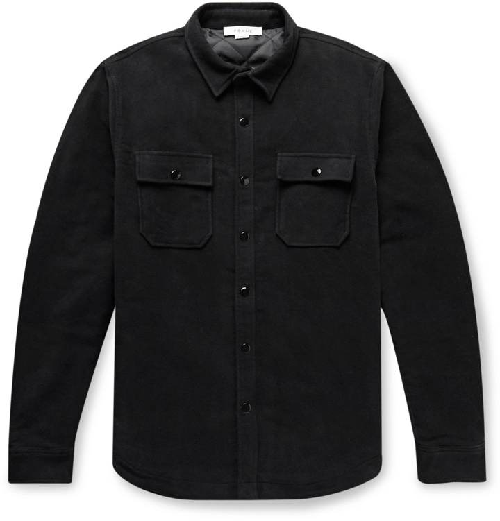 Photo: FRAME - Cotton-Moleskin Shirt Jacket - Black