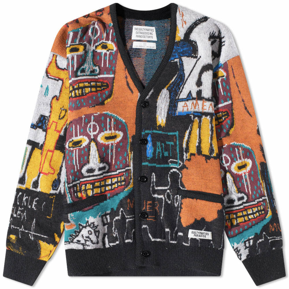 Wacko Maria Men's Jean-Michel Basquiat Cardigan in Neutrals