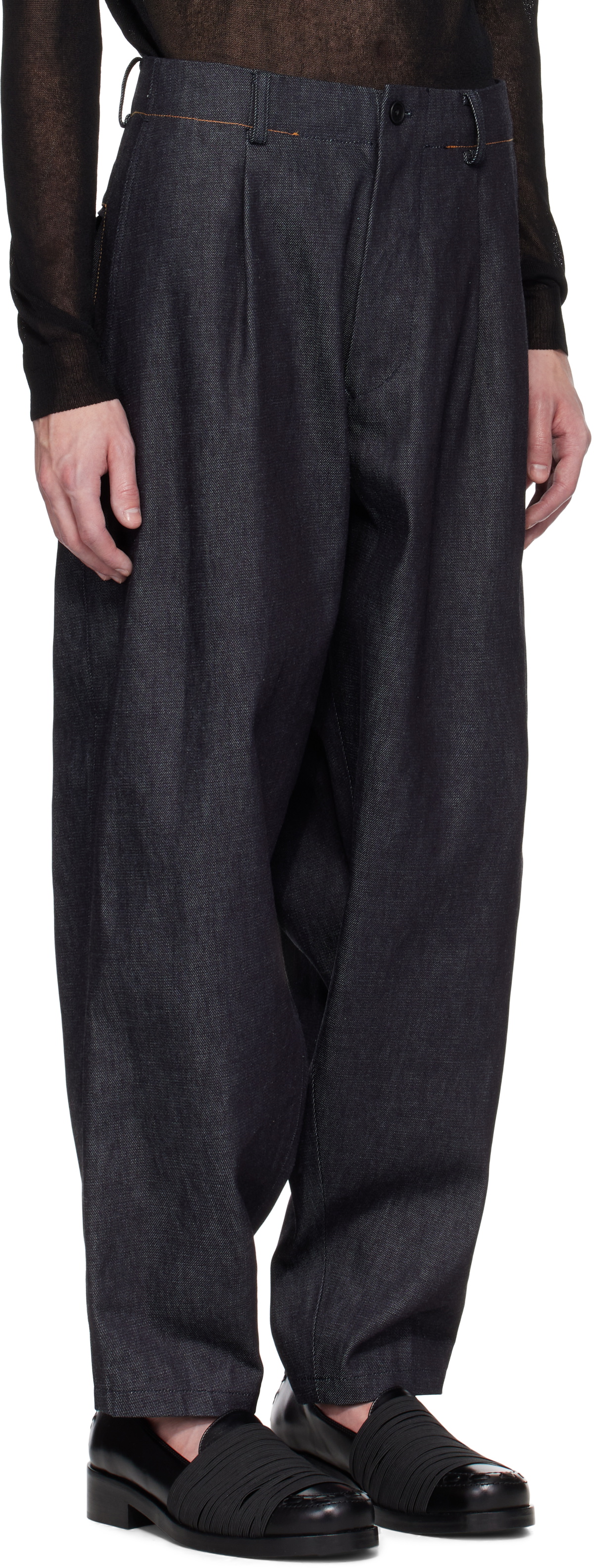 Y's For Men Blue 13oz Uneven Yarn Denim Jeans
