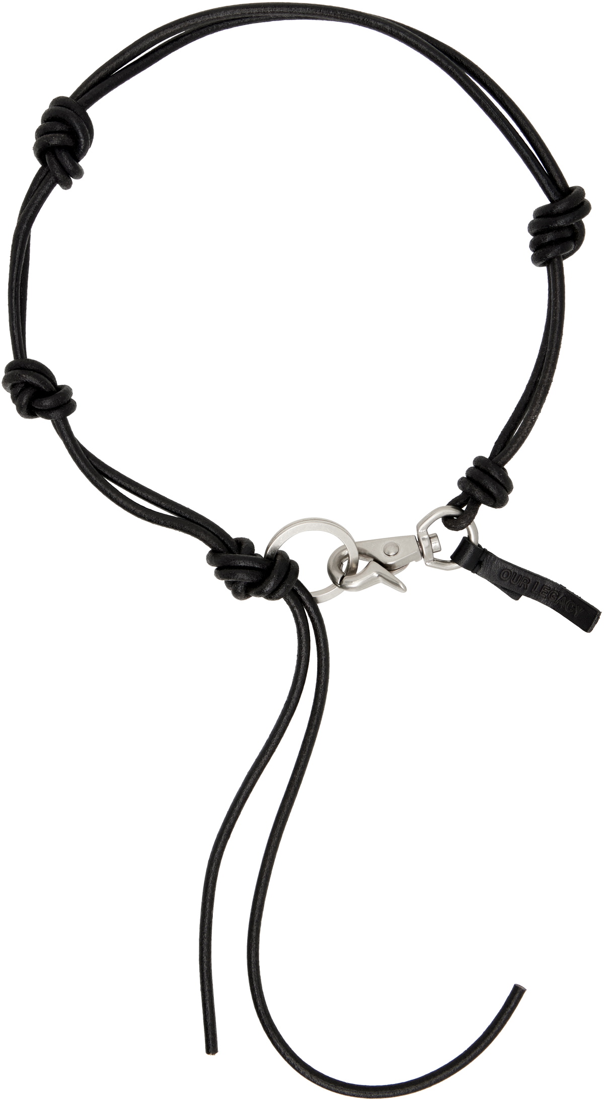 Our Legacy Black Meadow Leather Choker Our Legacy