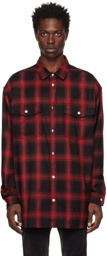 We11done Red Printed Shirt