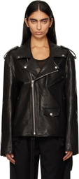 Ann Demeulemeester Black Anu Perfecto Leather Jacket