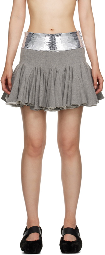 Photo: Edward Cuming Gray Sequinned Miniskirt