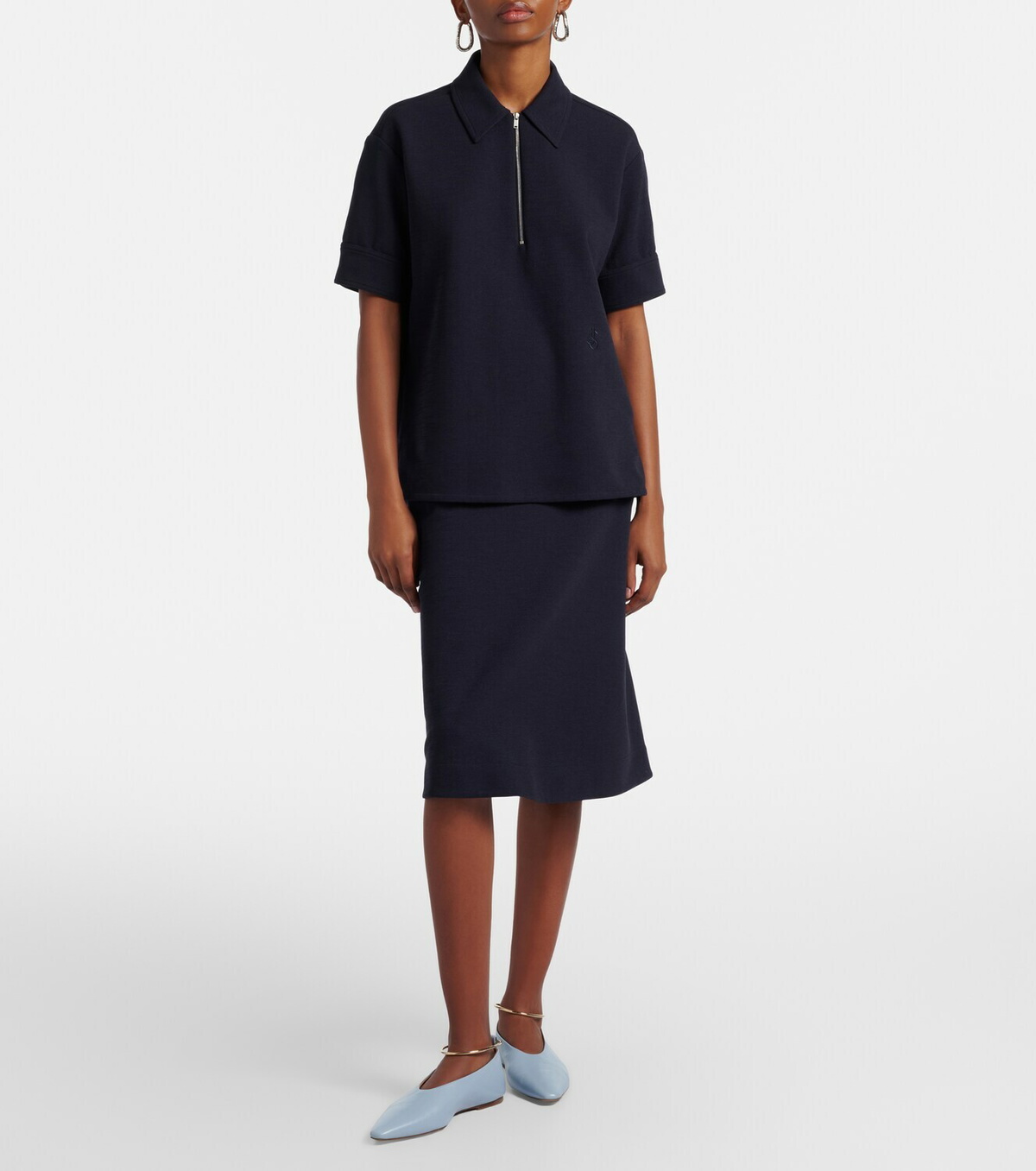 Jil Sander Paneled pencil skirt