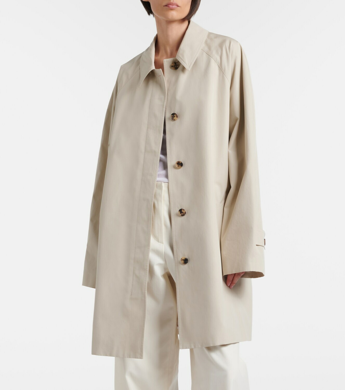 The Row Amaya belted cotton car coat
