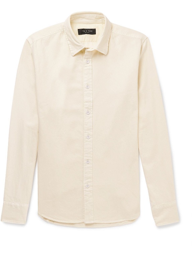Photo: Rag & Bone - Pursuit 365 Garment-Dyed Cotton-Flannel Shirt - Neutrals