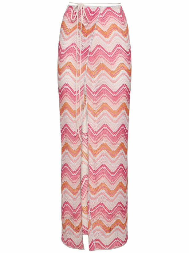 Photo: MISSONI Lurex Micro-wave Wrap Long Skirt