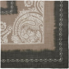 Acne Studios Khaki & Taupe Printed Scarf