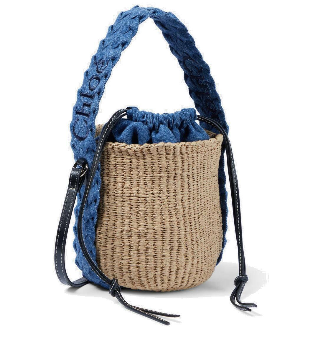 【関税&送料込】Chloe Small Woody Raffia Bucket Bag Woody Small bucket bag in brown - Chloe | Mytheresa
