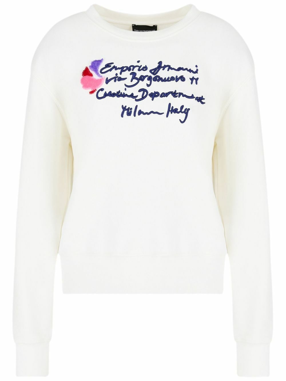 EMPORIO ARMANI - Logo Cotton Crewneck Sweatshirt