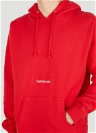Logo Embroidery Hooded Sweatshirt in Red