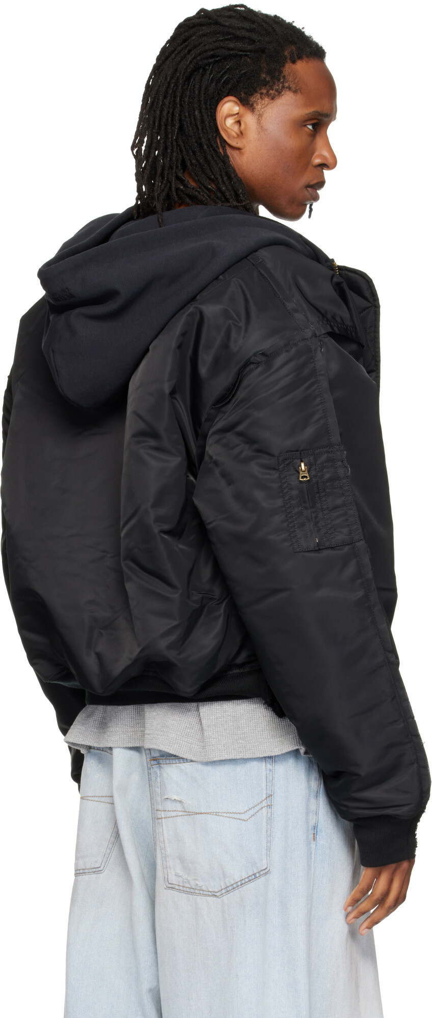 VETEMENTS Black Reconstructed Bomber Jacket