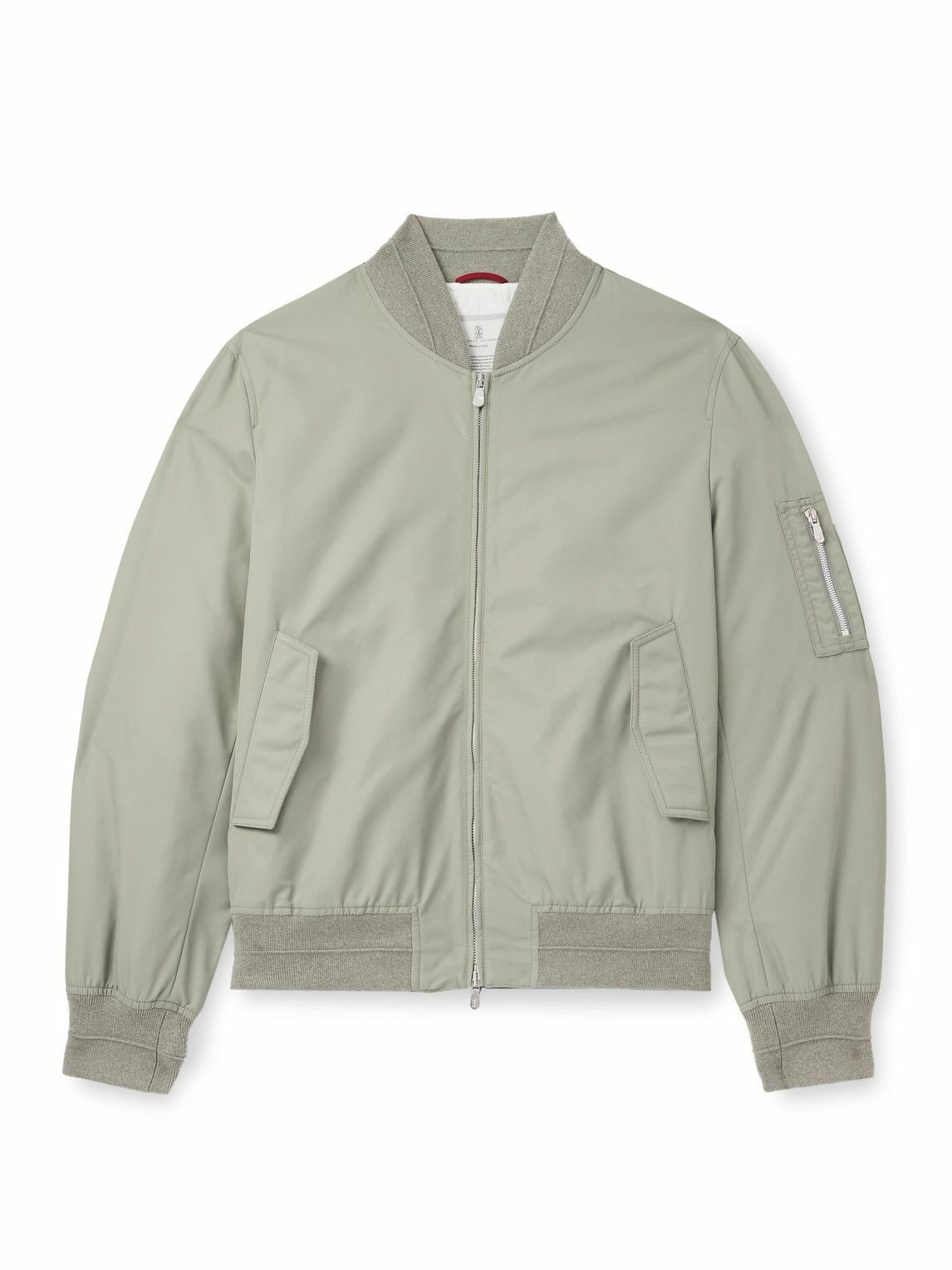 ジャケット BRUNELLO CUCINELLI Women Jackets ME2087313C007 Grey Brunello Cucinelli - Shell Blouson Jacket - Neutrals