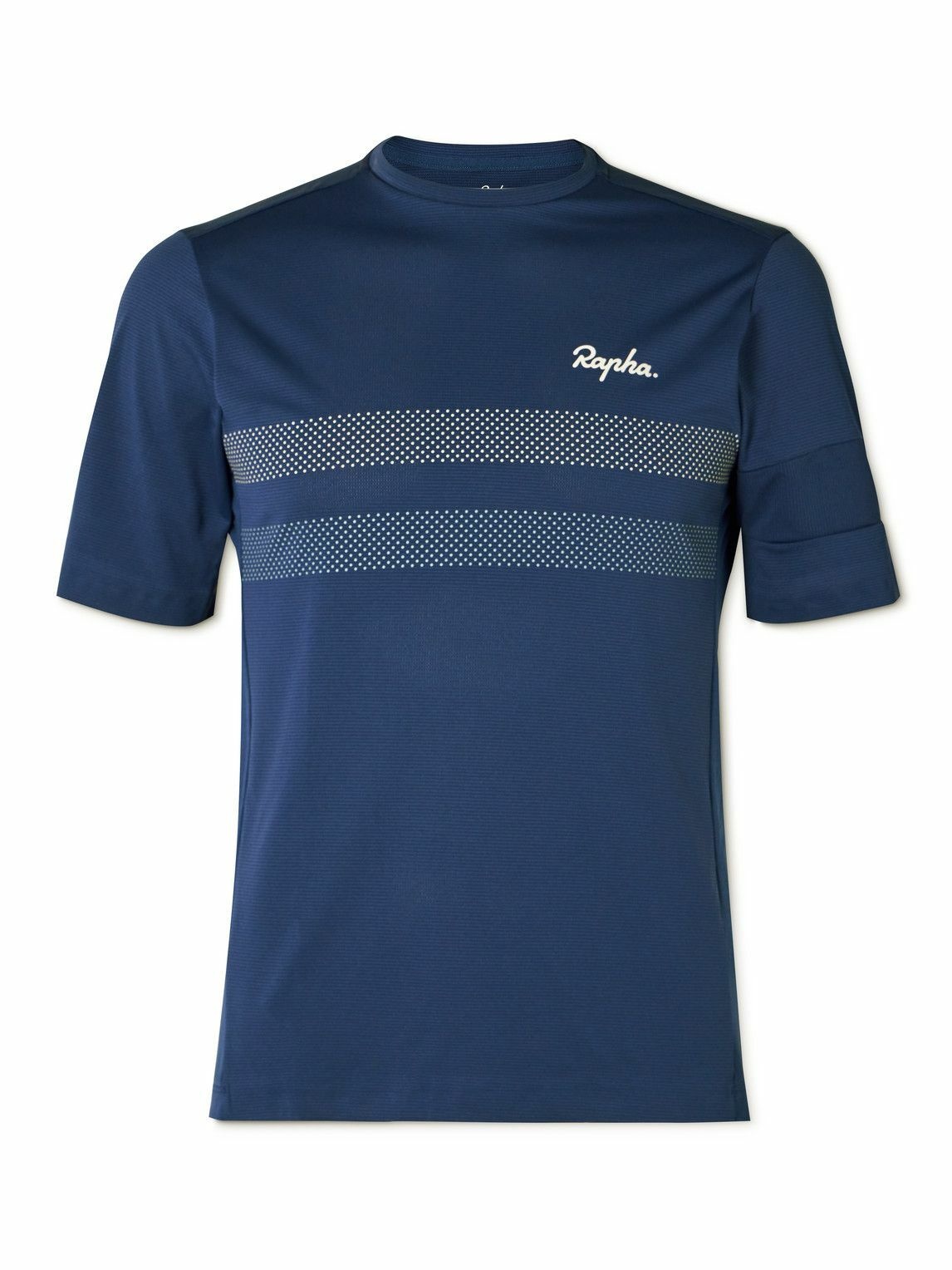 Photo: Rapha - Explore Technical Striped Stretch-Mesh T-Shirt - Blue