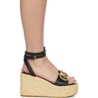 Valentino Garavani Black Valentino Garavani VLogo Wedge Espadrilles