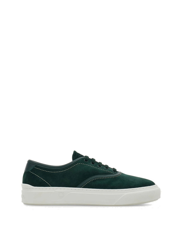 Photo: Ferragamo Mens Gancini sneaker in Green