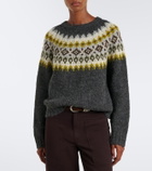Velvet Fair Isle alpaca and wool-blend sweater