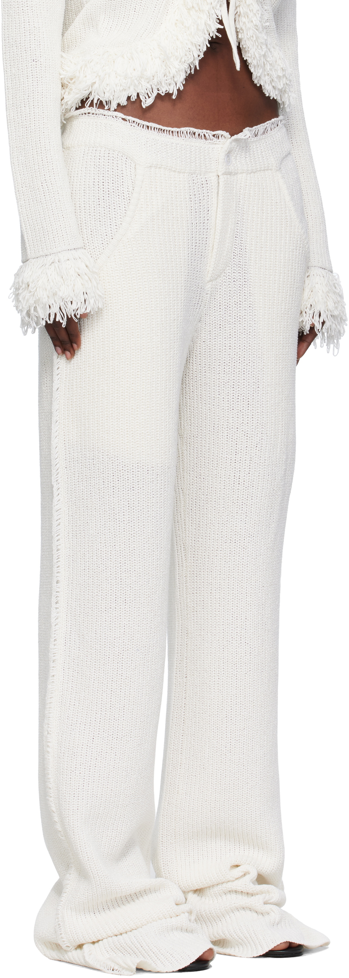 Aya Muse White Mello Trousers
