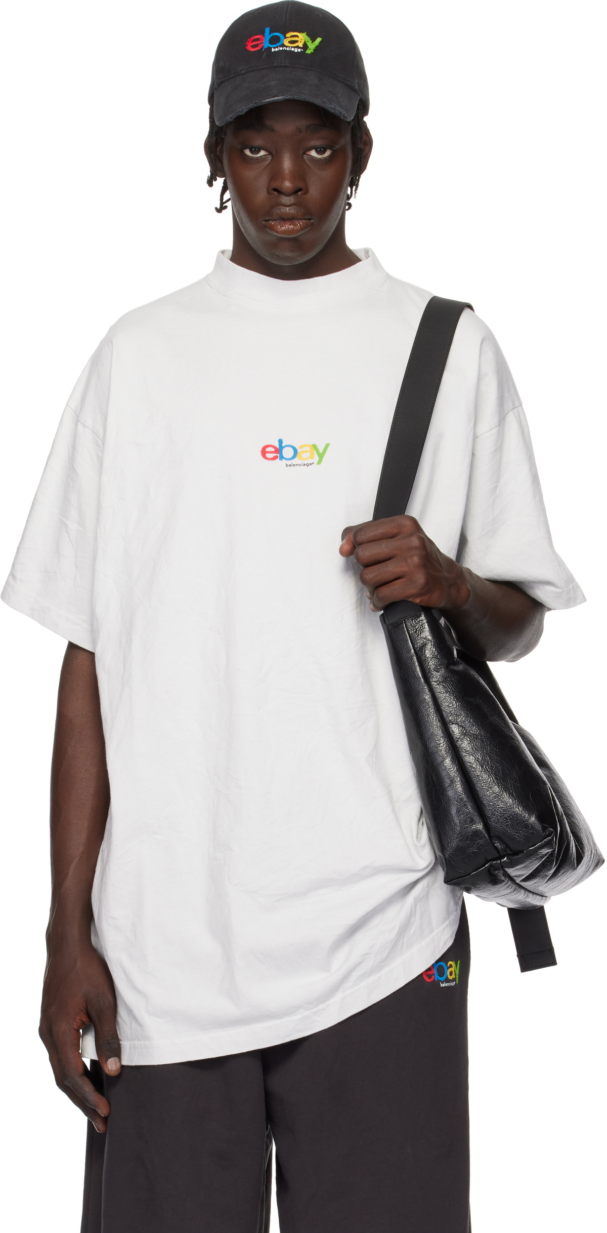 国内発送☆BALENCIAGA☆Oversized T-Shirt/WHITE イーベイ Balenciaga White eBay Edition Oversized T-shirt Balenciaga