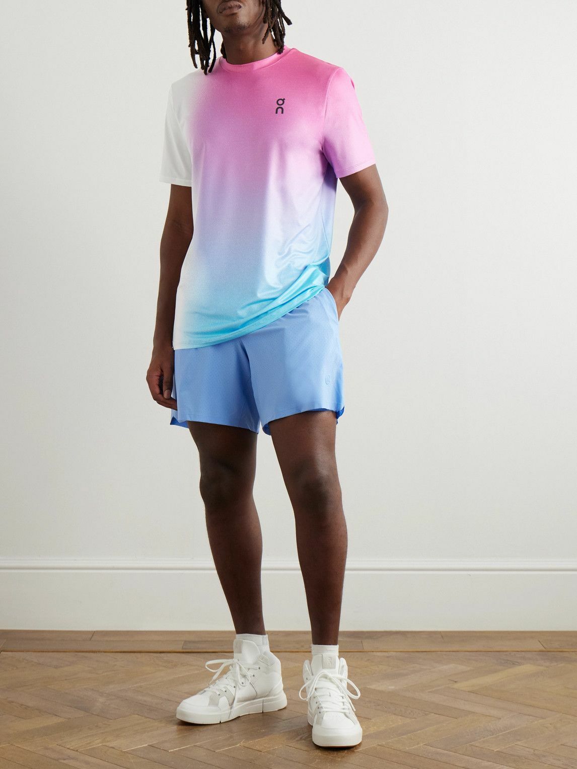 ON - Court-T Logo-Print Stretch Recycled-Jersey Tennis T-Shirt