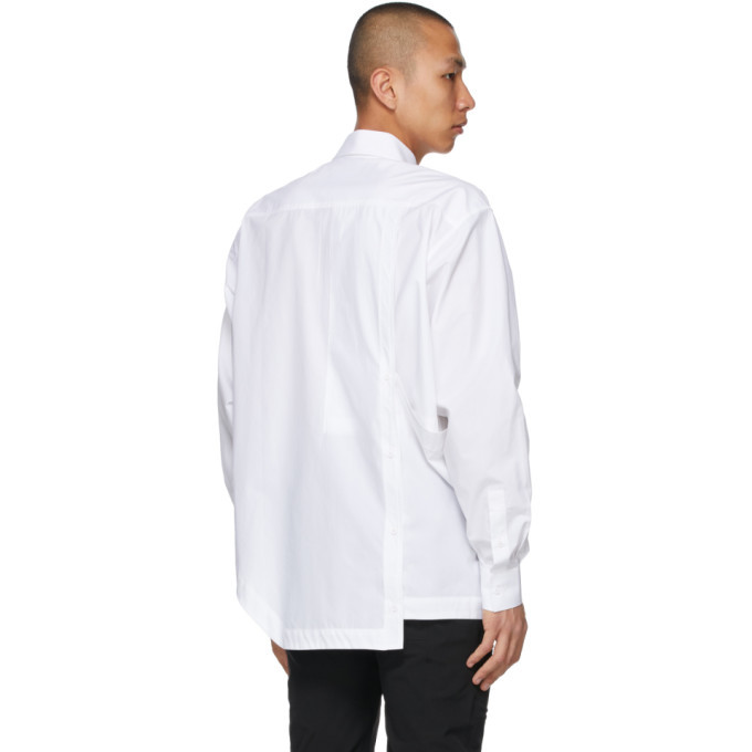 HELIOT EMIL White Asymmetric Deconstructed Shirt Heliot Emil