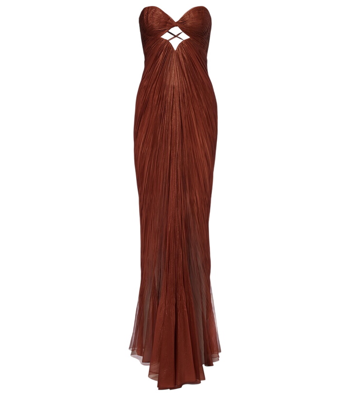 Photo: Maria Lucia Hohan Rachel draped silk muslin bustier gown