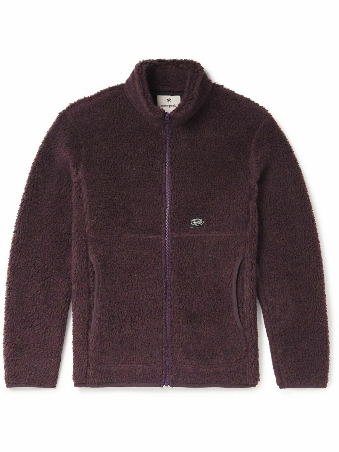 Snow Peak - Wool-Blend Fleece Jacket - Purple Snow Peak