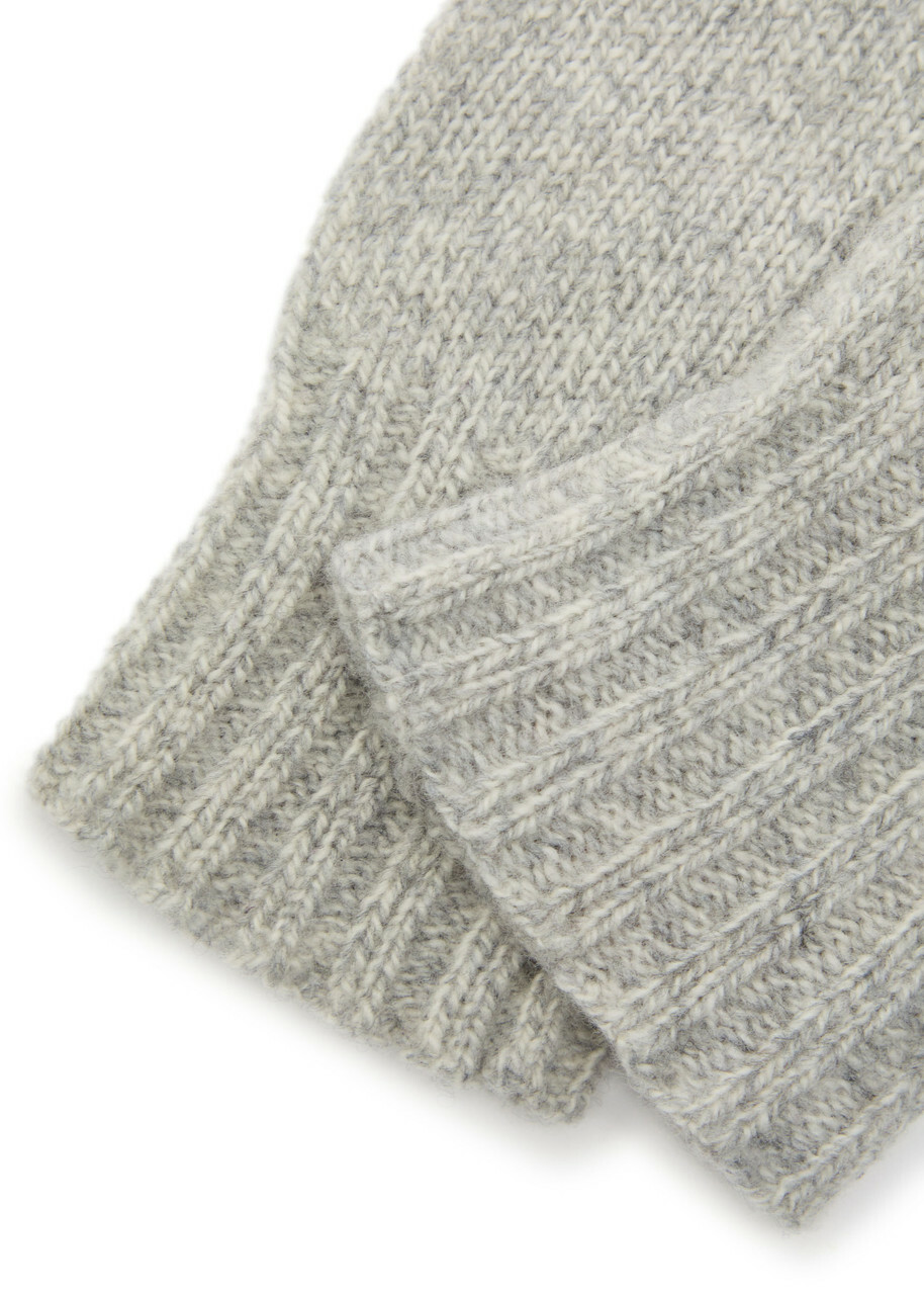 John Smedley Calow Cashmere and Merino-blend Gloves Taupe